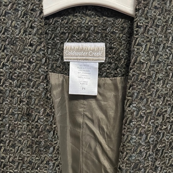 Coldwater Creek Textured Blazer in Olive and Gray - Picture 1 of 6